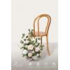 imageLings moment 175quot Tall Standing Artificial Flowers Arrangements 2 pcs Wedding Aisle Runner Chair Decorations Mauve ampamp Dusty Rose Centerpieces for Ceremony Reception Rose Floral Party OutdoorBlush  Cream