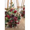 imageLings moment 175quot Tall Standing Artificial Flowers Arrangements 2 pcs Wedding Aisle Runner Chair Decorations Mauve ampamp Dusty Rose Centerpieces for Ceremony Reception Rose Floral Party OutdoorBordeaux Red