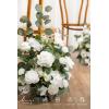 imageLings moment 175quot Tall Standing Artificial Flowers Arrangements 2 pcs Wedding Aisle Runner Chair Decorations Mauve ampamp Dusty Rose Centerpieces for Ceremony Reception Rose Floral Party OutdoorWhite  Sage