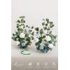 imageLings moment 175quot Tall Standing Artificial Flowers Arrangements 2 pcs Wedding Aisle Runner Chair Decorations Mauve ampamp Dusty Rose Centerpieces for Ceremony Reception Rose Floral Party OutdoorDusty Blue  Navy