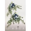 imageLings moment 2pcs Wedding Flowers Garland Artificial Floral Swag Arch Decorations Greenery Arrangements Lilac ampamp Gold Ceremony Reception Garden Easel Wall Home Entryway Outdoor NOT Include SignDusty Blue  Navy