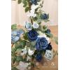 imageLings moment 2pcs Wedding Flowers Garland Artificial Floral Swag Arch Decorations Greenery Arrangements Lilac ampamp Gold Ceremony Reception Garden Easel Wall Home Entryway Outdoor NOT Include SignDusty Blue  Navy