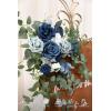 imageLings moment 2pcs Wedding Flowers Garland Artificial Floral Swag Arch Decorations Greenery Arrangements Lilac ampamp Gold Ceremony Reception Garden Easel Wall Home Entryway Outdoor NOT Include SignDusty Blue  Navy