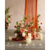 imageLings moment Artificial Greenery Stems Box Set 48pcs with 7 Kinds of Faux Greenery Picks for DIY Bridal Bouquets Wedding Floral Arrangement Table Centerpieces Tawny Beige ampamp Sand BeigeOramber  Green
