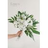 imageLings moment Artificial Greenery Stems Box Set 48pcs with 7 Kinds of Faux Greenery Picks for DIY Bridal Bouquets Wedding Floral Arrangement Table Centerpieces Tawny Beige ampamp Sand BeigeGrngreen  White