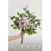 imageLings moment Artificial Greenery Stems Box Set 48pcs with 7 Kinds of Faux Greenery Picks for DIY Bridal Bouquets Wedding Floral Arrangement Table Centerpieces Tawny Beige ampamp Sand BeigePkgreen  Pink