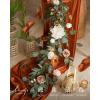imageLings moment Artificial Greenery Stems Box Set 48pcs with 7 Kinds of Faux Greenery Picks for DIY Bridal Bouquets Wedding Floral Arrangement Table Centerpieces Tawny Beige ampamp Sand BeigeOramber  Green