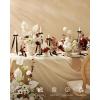 imageLings moment Artificial Greenery Stems Box Set 48pcs with 7 Kinds of Faux Greenery Picks for DIY Bridal Bouquets Wedding Floral Arrangement Table Centerpieces Tawny Beige ampamp Sand BeigeRedmoody Burgundy