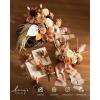 imageLings moment Artificial Greenery Stems Box Set 48pcs with 7 Kinds of Faux Greenery Picks for DIY Bridal Bouquets Wedding Floral Arrangement Table Centerpieces Tawny Beige ampamp Sand BeigeBrnbrown  Beige