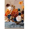 imageLings moment Fake Flowers Box Faux Artificial Greenery Stems Foam Roses Silk Fabic Flower for Centerpieces Bouquet Wedding Table Floral Arrangements Bridal Shower Party Tawny Beige Deluxe ComboOrorange  Navy