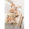 imageLings moment Fake Flowers Box Faux Artificial Greenery Stems Foam Roses Silk Fabic Flower for Centerpieces Bouquet Wedding Table Floral Arrangements Bridal Shower Party Tawny Beige Deluxe ComboBegtawny Beige