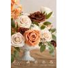 imageLings moment Fake Flowers Box Faux Artificial Greenery Stems Foam Roses Silk Fabic Flower for Centerpieces Bouquet Wedding Table Floral Arrangements Bridal Shower Party Tawny Beige Deluxe ComboOrorange  Nude