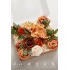 imageLings moment Fake Flowers Box Faux Artificial Greenery Stems Foam Roses Silk Fabic Flower for Centerpieces Bouquet Wedding Table Floral Arrangements Bridal Shower Party Tawny Beige Deluxe ComboOrorange  Nude