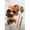imageLings moment Fake Flowers Box Faux Artificial Greenery Stems Foam Roses Silk Fabic Flower for Centerpieces Bouquet Wedding Table Floral Arrangements Bridal Shower Party Tawny Beige Deluxe ComboOrterracotta  Burgundy