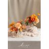 imageLings moment Fake Flowers Box Faux Artificial Greenery Stems Foam Roses Silk Fabic Flower for Centerpieces Bouquet Wedding Table Floral Arrangements Bridal Shower Party Tawny Beige Deluxe ComboOrvintage Coral  Orange