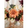 imageLings moment Fake Flowers Box Faux Artificial Greenery Stems Foam Roses Silk Fabic Flower for Centerpieces Bouquet Wedding Table Floral Arrangements Bridal Shower Party Tawny Beige Deluxe ComboOrterracotta  Burgundy