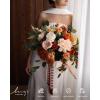 imageLings moment Fake Flowers Box Faux Artificial Greenery Stems Foam Roses Silk Fabic Flower for Centerpieces Bouquet Wedding Table Floral Arrangements Bridal Shower Party Tawny Beige Deluxe ComboOrterracotta  Cream