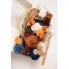 imageLings moment Fake Flowers Box Faux Artificial Greenery Stems Foam Roses Silk Fabic Flower for Centerpieces Bouquet Wedding Table Floral Arrangements Bridal Shower Party Tawny Beige Deluxe ComboOrorange  Navy