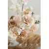 imageLings moment Fake Flowers Box Faux Artificial Greenery Stems Foam Roses Silk Fabic Flower for Centerpieces Bouquet Wedding Table Floral Arrangements Bridal Shower Party Tawny Beige Deluxe ComboBegtawny Beige