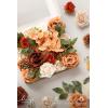 imageLings moment Fake Flowers Box Faux Artificial Greenery Stems Foam Roses Silk Fabic Flower for Centerpieces Bouquet Wedding Table Floral Arrangements Bridal Shower Party Tawny Beige Deluxe ComboOrorange  Nude