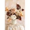 imageLings moment Fake Flowers Box Faux Artificial Greenery Stems Foam Roses Silk Fabic Flower for Centerpieces Bouquet Wedding Table Floral Arrangements Bridal Shower Party Tawny Beige Deluxe ComboBrnbrown  Apricot