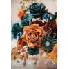 imageLings moment Fake Flowers Box Faux Artificial Greenery Stems Foam Roses Silk Fabic Flower for Centerpieces Bouquet Wedding Table Floral Arrangements Bridal Shower Party Tawny Beige Deluxe ComboOrteal  Burnt Orange