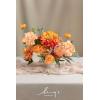 imageLings moment Fake Flowers Box Faux Artificial Greenery Stems Foam Roses Silk Fabic Flower for Centerpieces Bouquet Wedding Table Floral Arrangements Bridal Shower Party Tawny Beige Deluxe ComboOrvintage Coral  Orange