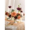 imageLings moment Fake Flowers Box Faux Artificial Greenery Stems Foam Roses Silk Fabic Flower for Centerpieces Bouquet Wedding Table Floral Arrangements Bridal Shower Party Tawny Beige Deluxe ComboOrterracotta  Burgundy