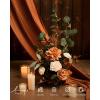 imageLings moment Fake Flowers Box Faux Artificial Greenery Stems Foam Roses Silk Fabic Flower for Centerpieces Bouquet Wedding Table Floral Arrangements Bridal Shower Party Tawny Beige Deluxe ComboOrterracotta  Burgundy