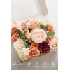 imageLings moment Fake Flowers Box Faux Artificial Greenery Stems Foam Roses Silk Fabic Flower for Centerpieces Bouquet Wedding Table Floral Arrangements Bridal Shower Party Tawny Beige Deluxe ComboOrrust  Orange