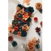 imageLings moment Fake Flowers Box Faux Artificial Greenery Stems Foam Roses Silk Fabic Flower for Centerpieces Bouquet Wedding Table Floral Arrangements Bridal Shower Party Tawny Beige Deluxe ComboOrteal  Burnt Orange