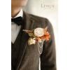 imageLings moment Pocket Boutonniere Single Boutonniere for Men Groom for Wedding Prom Homecoming Anniversary Graduation etcSand Beige Gold SparrowOrrust Boho  Sola Wood