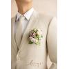 imageLings moment Pocket Boutonniere Single Boutonniere for Men Groom for Wedding Prom Homecoming Anniversary Graduation etcSand Beige Gold SparrowPkdusty Rose Ranunculus