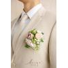 imageLings moment Pocket Boutonniere Single Boutonniere for Men Groom for Wedding Prom Homecoming Anniversary Graduation etcSand Beige Gold SparrowPkdusty Rose Ranunculus