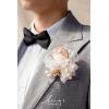imageLings moment Pocket Boutonniere Single Boutonniere for Men Groom for Wedding Prom Homecoming Anniversary Graduation etcSand Beige Gold SparrowPkglowing Cream  Blush