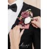 imageLings moment Pocket Boutonniere Single Boutonniere for Men Groom for Wedding Prom Homecoming Anniversary Graduation etcSand Beige Gold SparrowPkwhite Ranunculus  Mauve
