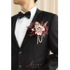 imageLings moment Pocket Boutonniere Single Boutonniere for Men Groom for Wedding Prom Homecoming Anniversary Graduation etcSand Beige Gold SparrowRedburgundy  Dusty Rose
