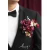 imageLings moment Pocket Boutonniere Single Boutonniere for Men Groom for Wedding Prom Homecoming Anniversary Graduation etcSand Beige Gold SparrowRedburgundy  Marsala