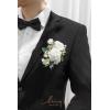 imageLings moment Pocket Boutonniere Single Boutonniere for Men Groom for Wedding Prom Homecoming Anniversary Graduation etcSand Beige Gold SparrowWhtwhite Ranunculus  Ivory