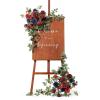 imageLings moment 2pcs Wedding Flowers Garland Artificial Floral Swag Arch Decorations Greenery Arrangements Lilac ampamp Gold Ceremony Reception Garden Easel Wall Home Entryway Outdoor NOT Include SignBurgundy  Navy Blue