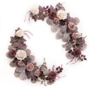 imageLings moment 6Pack 2ft Artificial Flowers Garland Dusty Rose ampamp Mauve Lantern Flower Centerpieces Mauve Wedding Aisle Decor Chair Flowers Arch Floral for Signs DIY Table Wall Window Cake DecorationPkmauve
