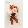 imageLings moment Gold Sparrow Bridesmaid Bouquet Wedding Bouquets for Bridesmaids 7 Inch Bridal Bouquets for Bridesmaids Wedding Ceremony Anniversary etcBurnt Orange