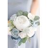 imageLings moment Gold Sparrow Bridesmaid Bouquet Wedding Bouquets for Bridesmaids 7 Inch Bridal Bouquets for Bridesmaids Wedding Ceremony Anniversary etcBludusty Blue  Navy