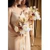imageLings moment Gold Sparrow Bridesmaid Bouquet Wedding Bouquets for Bridesmaids 7 Inch Bridal Bouquets for Bridesmaids Wedding Ceremony Anniversary etcWhtwhite  Beige