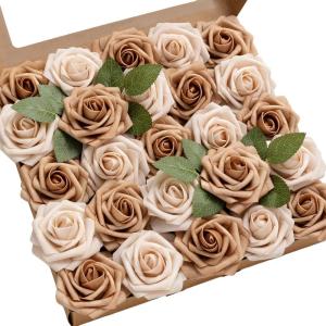 imageLings moment Artificial Flowers 50Pcs White Roses Decor wStems3quot Real Touch DIY Foam Floral for Wedding BouquetCenterpieces Outdoors Party Backdrop RoomTable and GardenPot Decorations2025