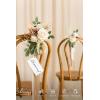 imageLings moment 8 Wedding Artificial Aisle Pew Flowers Chair Markers Decorations Arrangements with Chiffon Ribbons Purple ampamp Blue for Ceremony Floral Reception Home Church Rose Party Outdoor Party DecorWhite  Beige