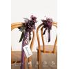 imageLings moment 8 Wedding Artificial Aisle Pew Flowers Chair Markers Decorations Arrangements with Chiffon Ribbons Purple ampamp Blue for Ceremony Floral Reception Home Church Rose Party Outdoor Party DecorDeep Plum  Petal Pink