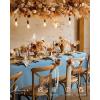 imageLings moment 8 Wedding Artificial Aisle Pew Flowers Chair Markers Decorations Arrangements with Chiffon Ribbons Purple ampamp Blue for Ceremony Floral Reception Home Church Rose Party Outdoor Party DecorRust  Sepia