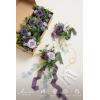 imageLings moment 8 Wedding Artificial Aisle Pew Flowers Chair Markers Decorations Arrangements with Chiffon Ribbons Purple ampamp Blue for Ceremony Floral Reception Home Church Rose Party Outdoor Party DecorSage Purple  Provence Blue