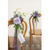 imageLings moment 8 Wedding Artificial Aisle Pew Flowers Chair Markers Decorations Arrangements with Chiffon Ribbons Purple ampamp Blue for Ceremony Floral Reception Home Church Rose Party Outdoor Party DecorSage Purple  Provence Blue